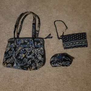 Vera Bradley Blue Purse and Accessories